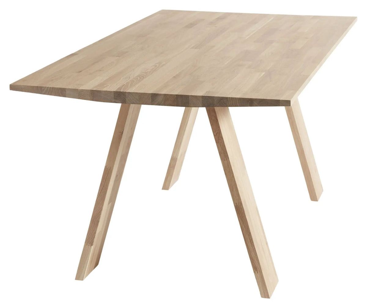 Muubs Angle Spisebord - Hvidolieret Eg, 160x90