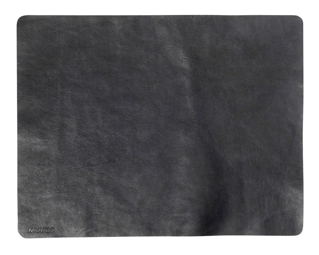 Muubs Camou Læder Dækkeserviet - Sort, 45x35
