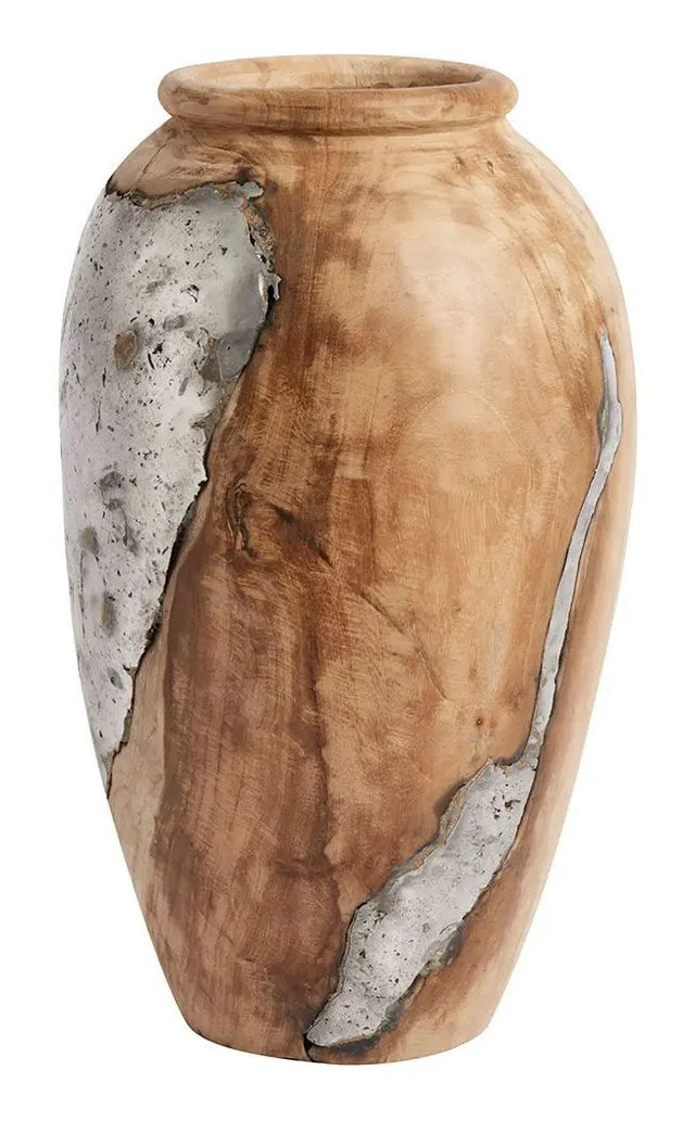 Muubs Onua Vase - Teakrod/Aluminium