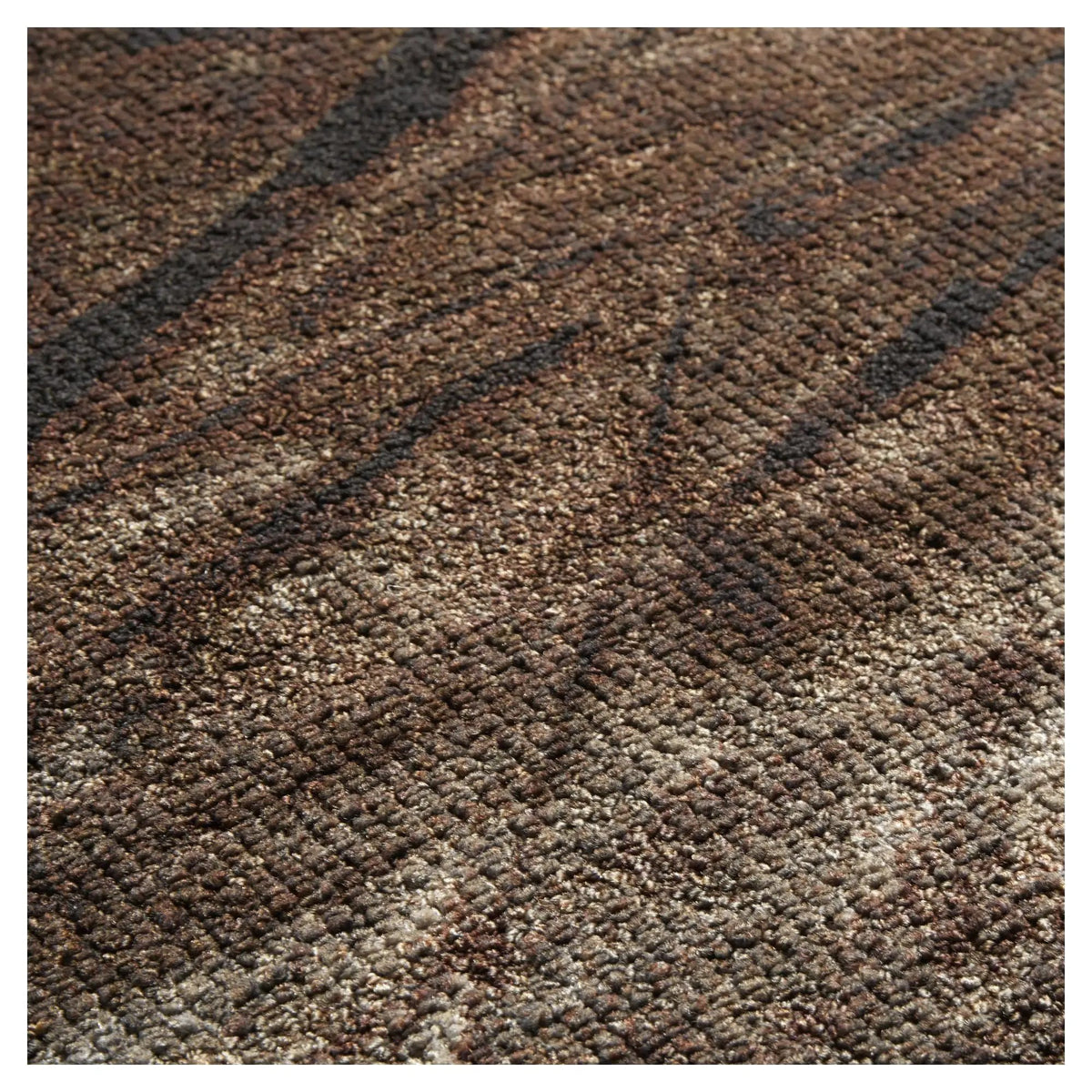 Muubs Surface Tæppe - Sort/Brun, 300x200