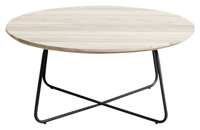 Muubs Tasi Loungebord - Teak/Rustfri Stål, Ø90