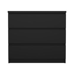 Naia Kommode m. 3 skuffer - Sort - Unoliving.com