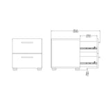 Naia Sengbord m. 2 skuffer, Jackson Hickory