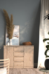 Naia Skænk m. 4 skuffer + 2 låger, Jackson Hickory