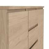 Naia Skænk m. 4 skuffer + 2 låger, Jackson Hickory