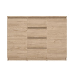 Naia Skænk m. 4 skuffer + 2 låger, Jackson Hickory