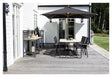 Naxos Parasol, 3*3m, Træ/Sort Stof
