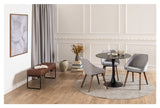 Nils Spisebordsstol m. armlæn, Gråt stof - Unoliving.com