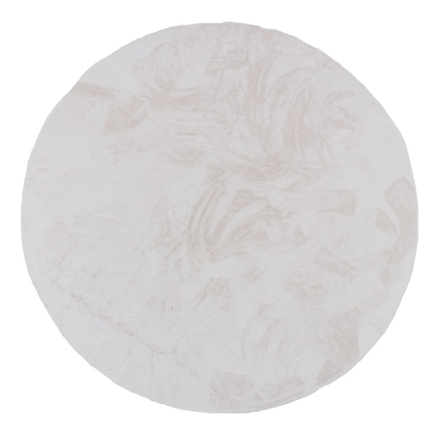 Nina Tæppe, Polyester, Hvid, Ø200 - Unoliving.com