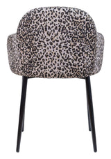 Noortje Spisebordsstol m. panther print, Sæt af 2 stk. - Unoliving.com