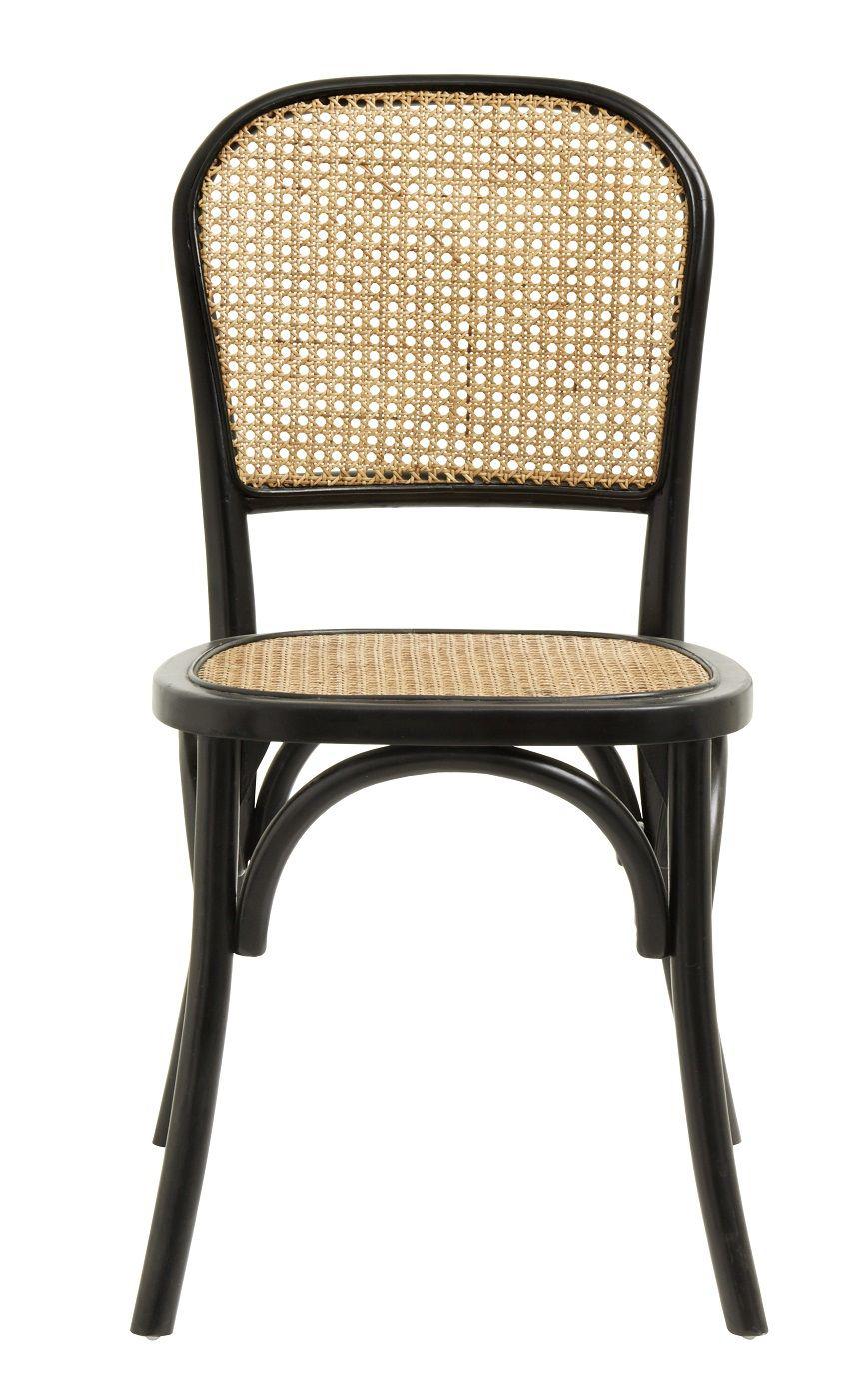 Nordal Wicky Spisebordsstol m. Wickerwork - Sort