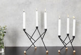 North star candleholder, Sort, 17cm