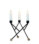 North star candleholder, Sort, 17cm