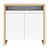Olival Sidebord, Lys eg/Hvid, 90x42x90 - Unoliving.com
