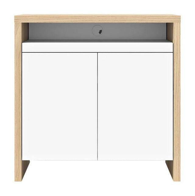 Olival Sidebord, Lys eg/Hvid, 90x42x90 - Unoliving.com