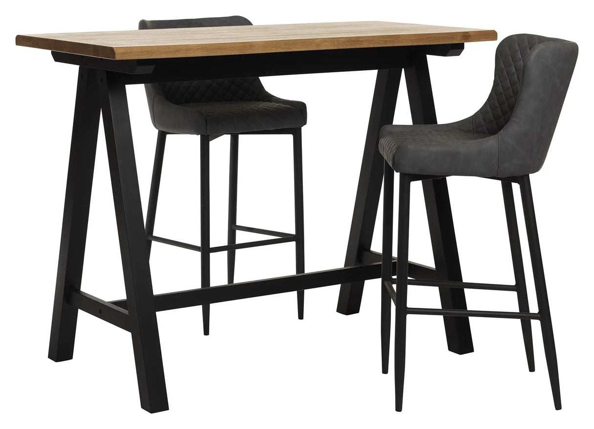 Oliveto Barbord - Vild Eg/Sorte Ben, 140x71