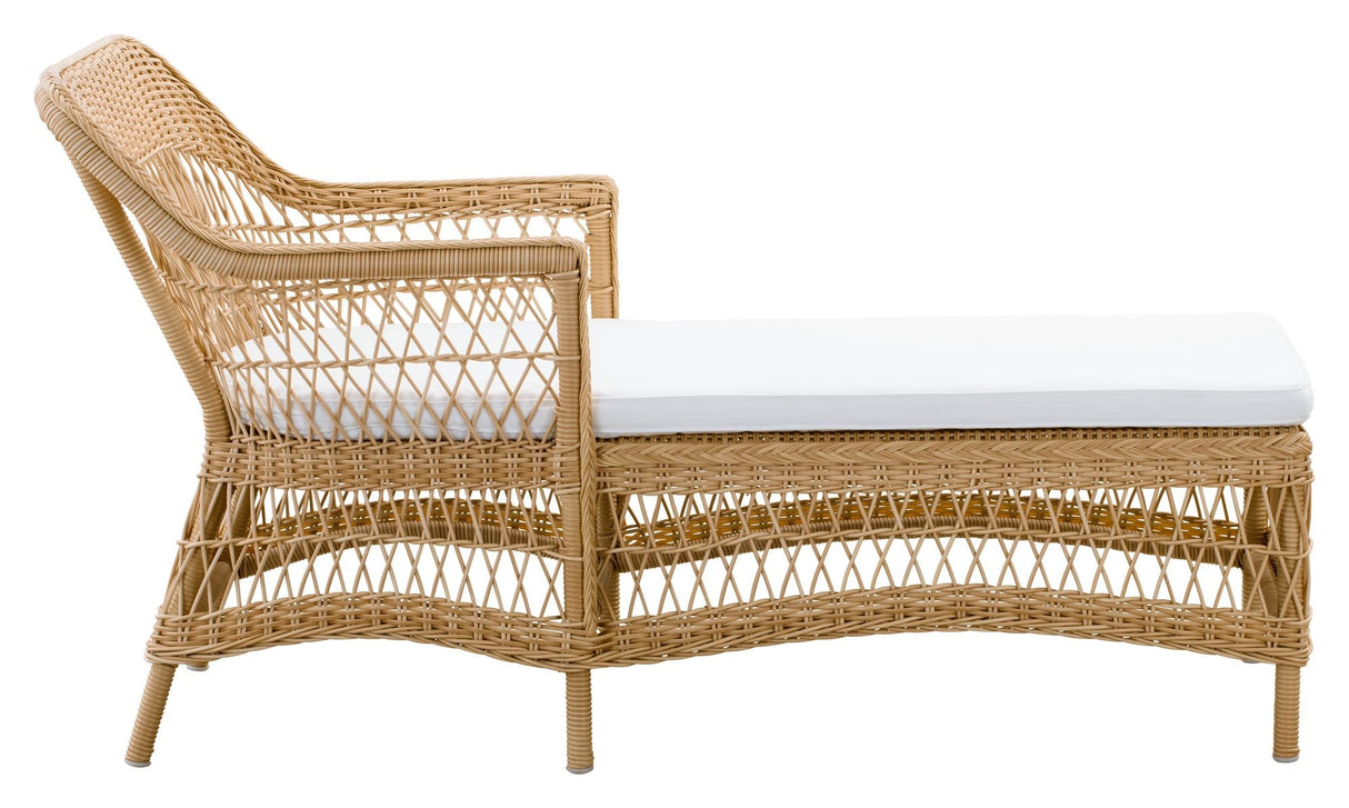 Olivia Exterior Chaiselounge, Alu/Natur - Unoliving.com