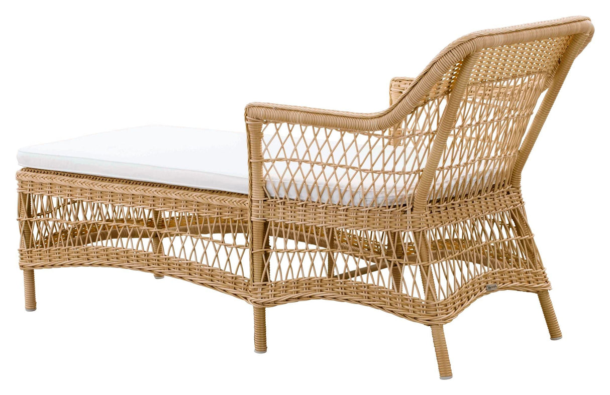 Olivia Exterior Chaiselounge, Alu/Natur - Unoliving.com