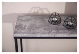 Palace Sidebord - Beton-look/Sorte Metalben, 110x30