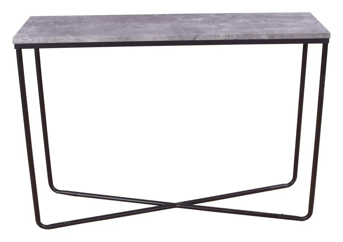Palace Sidebord - Beton-look/Sorte Metalben, 110x30