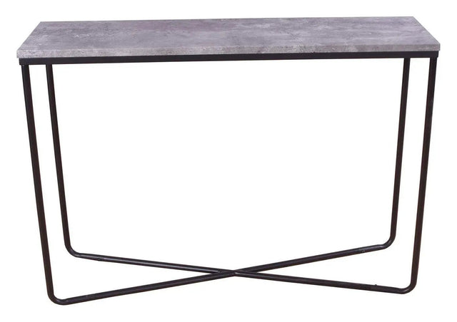 Palace Sidebord - Beton-look/Sorte Metalben, 110x30