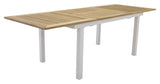 Panama, Havebord 160/240, Hvid Alu/teak