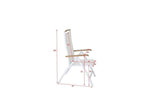 Panama Positionsstol, Hvid alu/Hvid textilene/teak - Unoliving.com