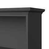 Paris Bogreol m. 5 hylder, 96x37x201, Mat Grå