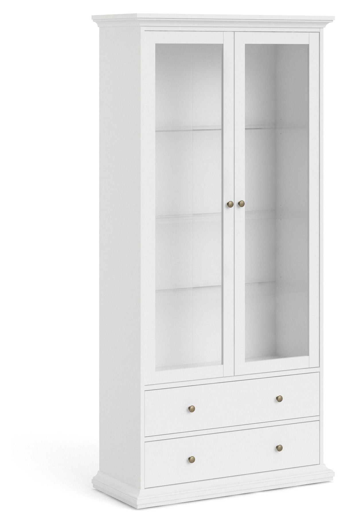 Paris Vitrineskab, Hvid, H:200cm