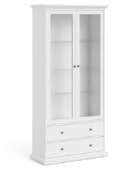 Paris Vitrineskab, Hvid, H:200cm