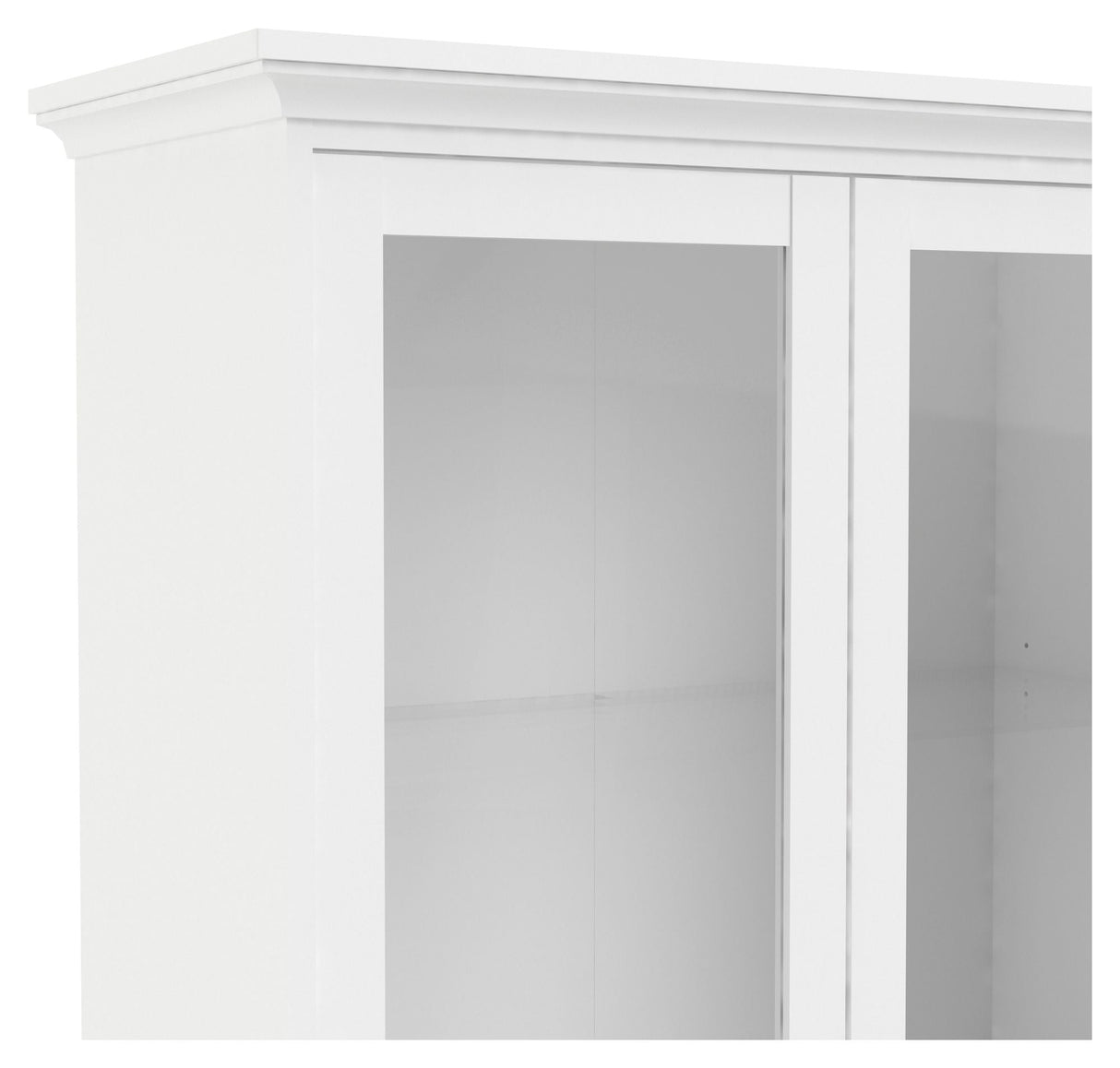 Paris Vitrineskab, Hvid, H:200cm