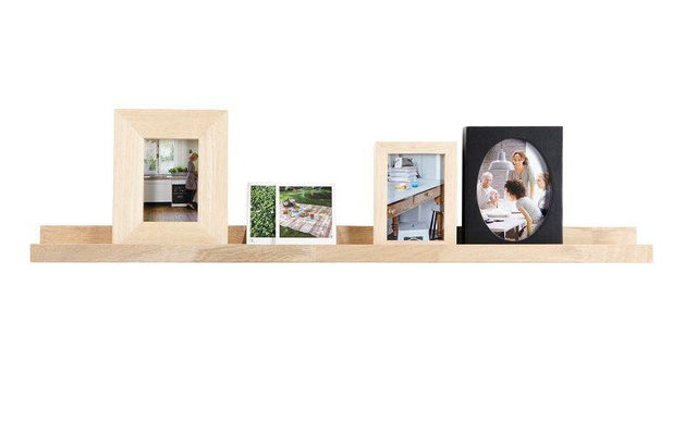 Photoframe Gallerihylde på 100 cm i ubehandlet eg
