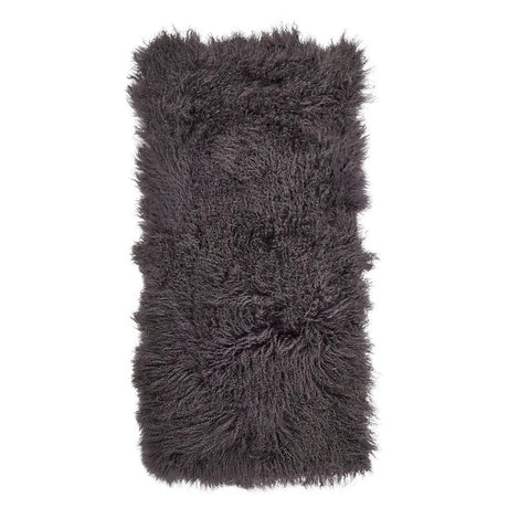 Plaid af tibetansk lammeskind, Premium, 60x120, Steel