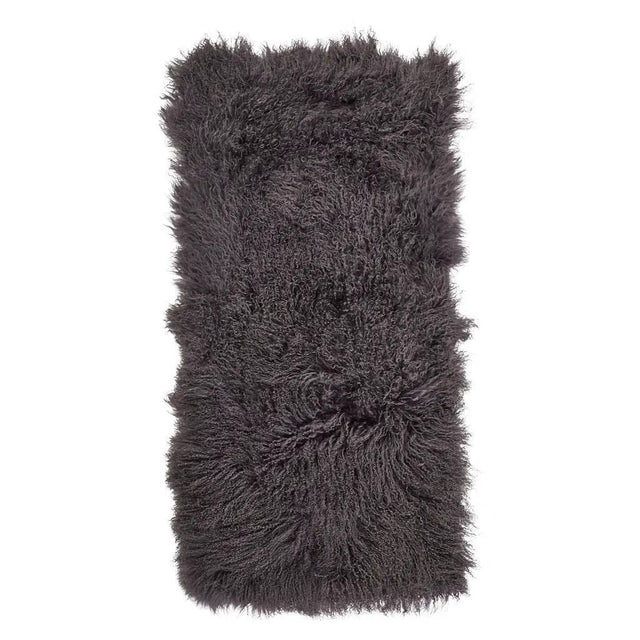 Plaid af tibetansk lammeskind, Premium, 60x120, Steel