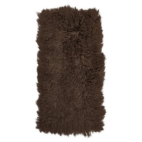 Plaid af tibetansk lammeskind, Premium, 60x120, Taupe