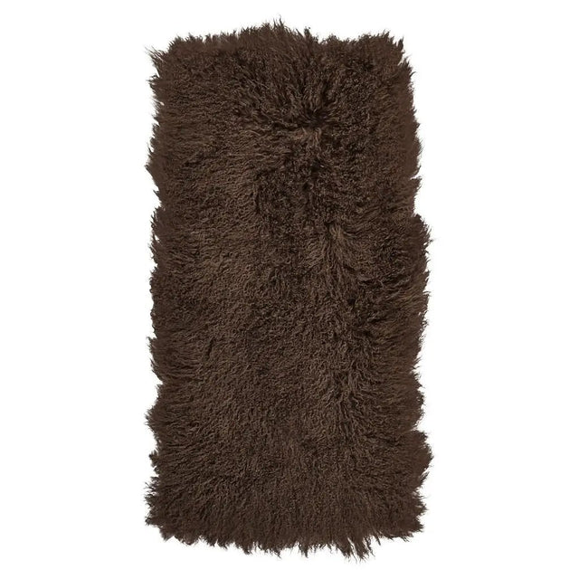 Plaid af tibetansk lammeskind, Premium, 60x120, Taupe