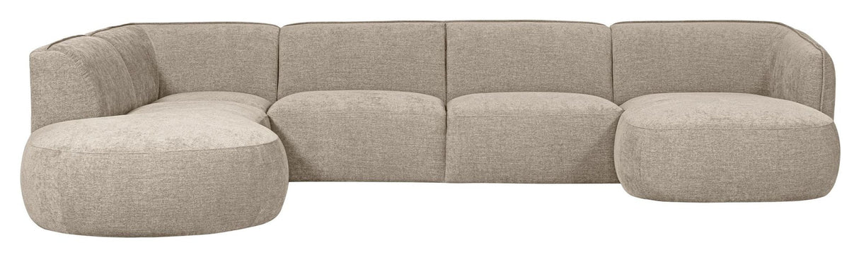 Polly U-sofa, Venstrevendt, Sand - Unoliving.com