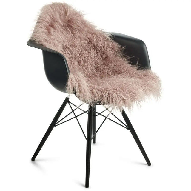 Premium Tibetansk Lammeskind 85x55 - Rosa