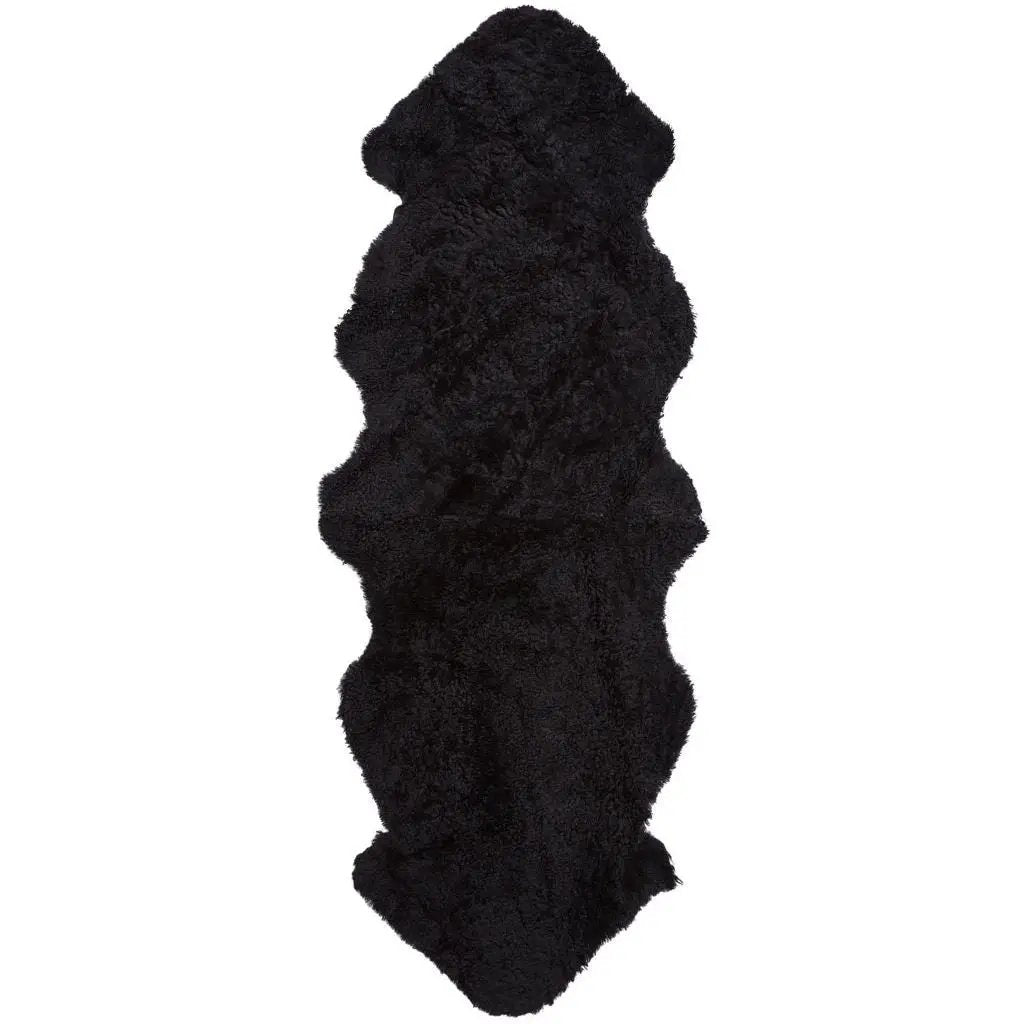 Premium kort krøllet Lammeskind fra NZ 180 - Black