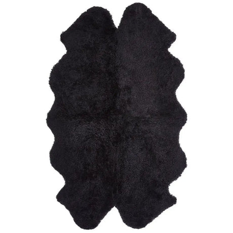 Premium kort krøllet Lammeskind fra NZ 180x110 - Black