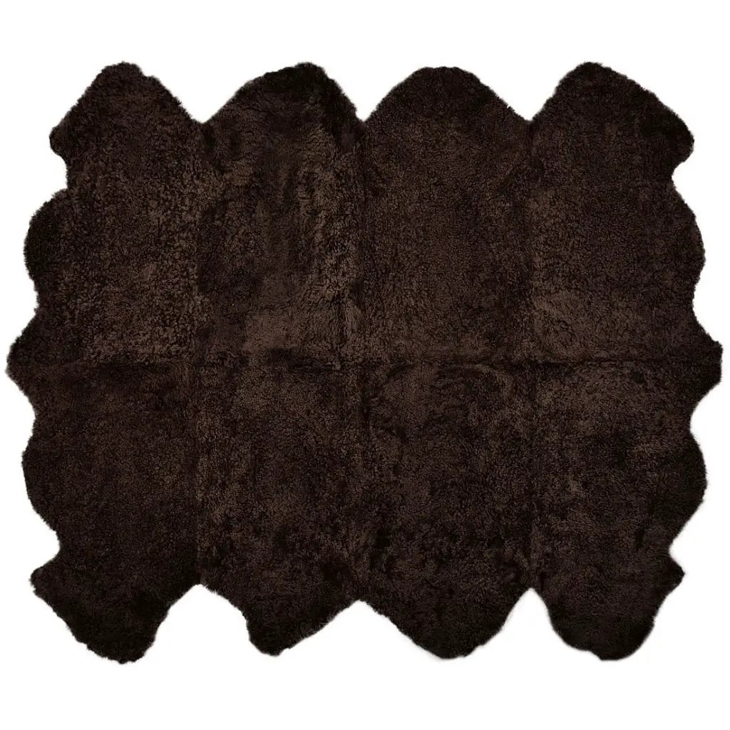 Premium kort krøllet Lammeskind fra NZ 180x110 - Cappuccino