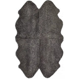 Premium kort krøllet Lammeskind fra NZ 180x110 - Graphite
