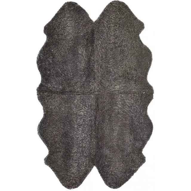 Premium kort krøllet Lammeskind fra NZ 180x110 - Graphite