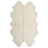 Premium kort krøllet Lammeskind fra NZ 180x110 - Ivory
