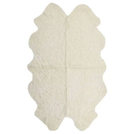Premium kort krøllet Lammeskind fra NZ 180x110 - Ivory