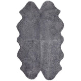 Premium kort krøllet Lammeskind fra NZ 180x110 - Light Grey snowtop