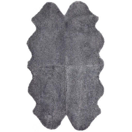 Premium kort krøllet Lammeskind fra NZ 180x110 - Light Grey snowtop