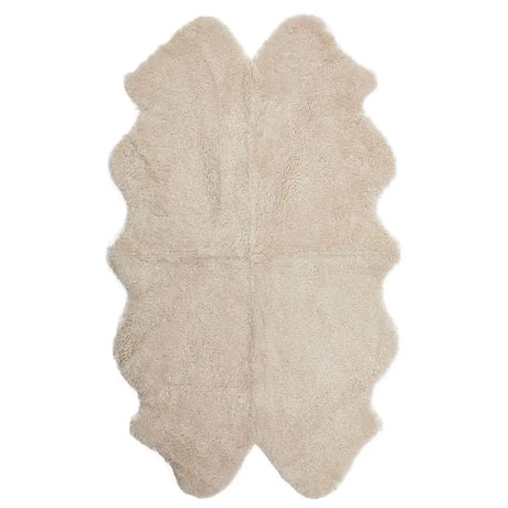 Premium kort krøllet Lammeskind fra NZ 180x110 - Pearl