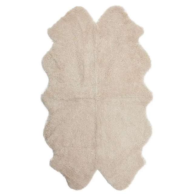 Premium kort krøllet Lammeskind fra NZ 180x110 - Pearl