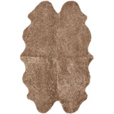 Premium kort krøllet Lammeskind fra NZ 180x110 - Taupe